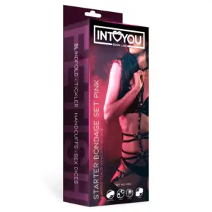 Intoyou BDSM Line - Kezdő kötöző szett - 4 részes (pink) - Image 3