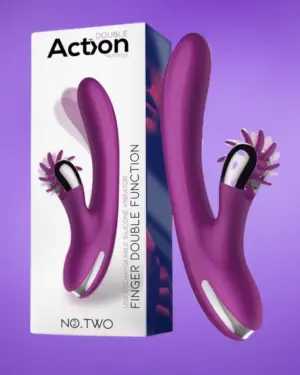 Action No. Two Finger - Bólogató vibrátor csiklóizgató kerékkel