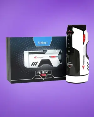 LETEN SM FUTURE PRO - Akkus, melegítős, nyögő fel-le mozgó szuper maszturbátor