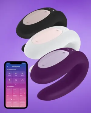 Satisfyer App Double Joy - Okos,akkus,vízálló párvibrátor