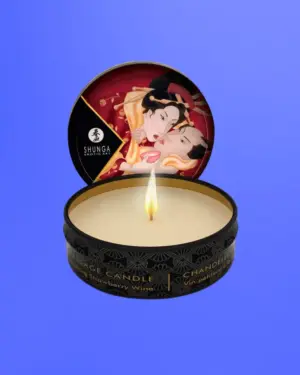 Shunga Mini Candle - Masszázsgyertya (pezsgő-eper)