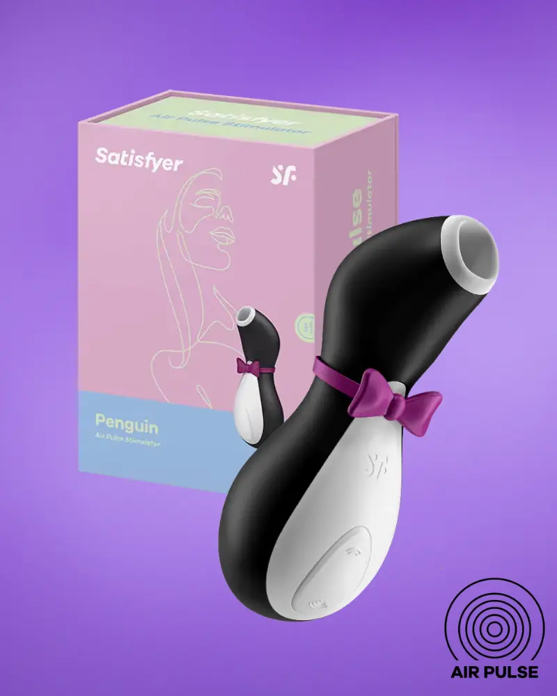 Satisfyer PENGUIN Satisfyer Penguin - Akkus, vízálló csiklóizgató (fekete-fehér) - Image 1