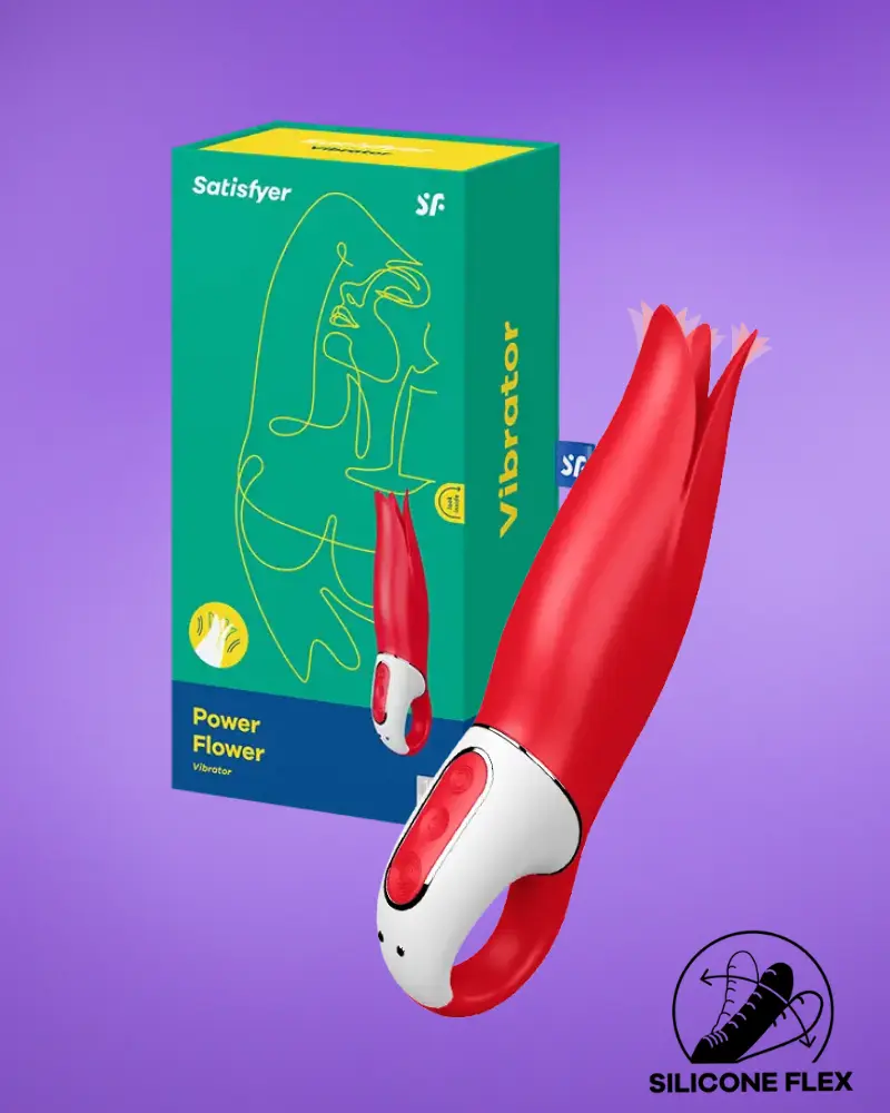 Satisfyer Power Flower Satisfyer Power Flower - Akkus,vízálló vibrátor (piros) - Image 1