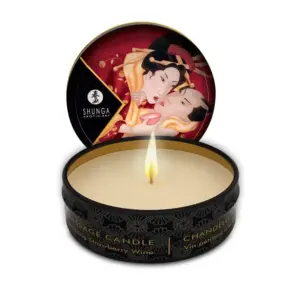 Shunga Mini Candle - Masszázsgyertya (pezsgő-eper) - Image 2