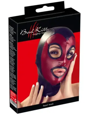 Bad Kitty - Fekete fejmaszk piros szegéllyel - Image 5