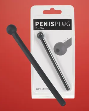 Dilator Piss Play - Üreges, szilikon húgycsőtágító dildó (fekete)