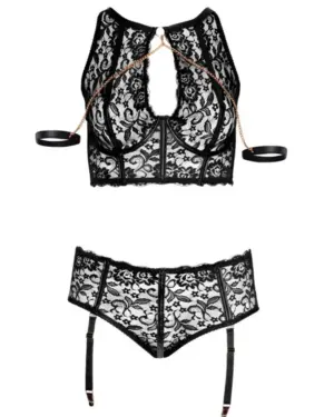 Cottelli - Kétrészes csipke szett kötözőkkel - Image 4