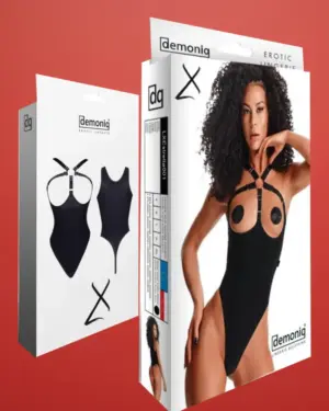 Demoniq LXEstrella001 - Nyitott mellű pántos body