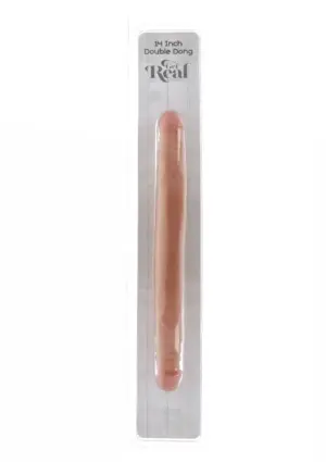 Get Real Double Dong 14" - Kétvégű dildó (natúr) - Image 2