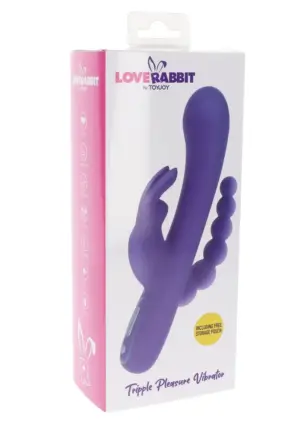 Toyjoy Love Rabbit - Háromágú nyuszis vibrátor (lila) - Image 3
