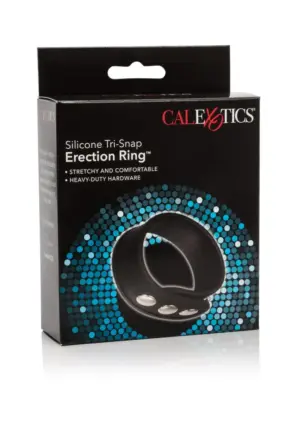 Calextics Erection Ring - Szilikonos állítható péniszgyűrű (fekete) - Image 2