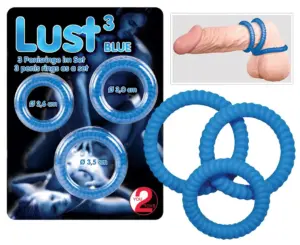You2Toys - Lust péniszgyűrű trió - kék - Image 2