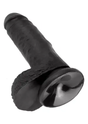 King Cock 7 - Herés dildó (18 cm) - fekete - Image 5