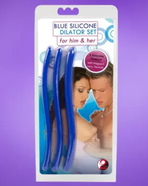DILATOR - Kék szilikon húgycsőtágító dildó szett (3db)