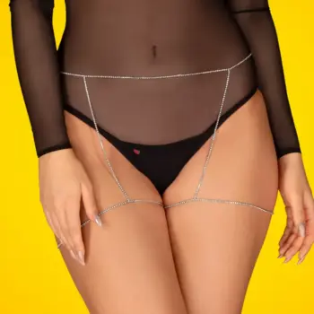 Obsessive Bijou 905 - Ékszer testhám alsó (ezüst) - S-L