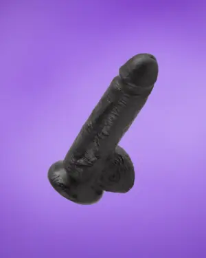 King Cock 7 - Herés dildó (18 cm) - fekete
