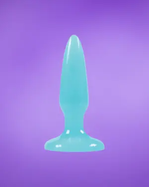 Firefly Pleasure Mini - Sötétben világító análplug (kék)