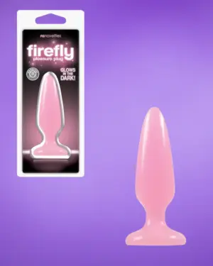 Firefly Pleasure - Világitó análdugó (pink) S