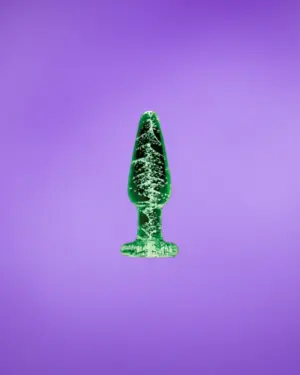 FireFly Glass Plug - Világítós üveg análdugó S