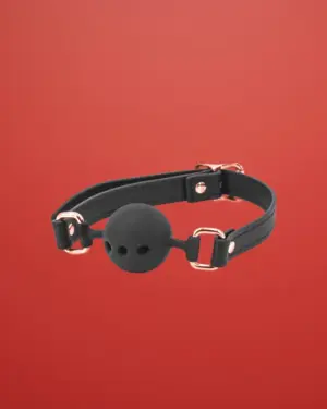 Bondage Couture - Szájpecek (fekete-rose gold)