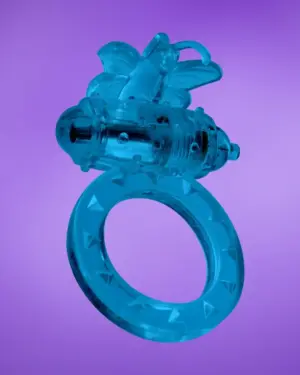 Toyjoy Flutter Ring - Pillangós péniszgyűrű (kék)