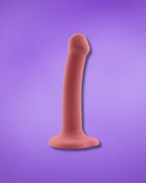 Action Bouncy 7,5" - Szilikon dildó (bordó) L