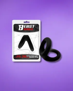 Beast Rings 24mm/30mm - Dupla péniszgyűrű (fekete)