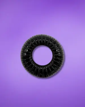 Beast Rings 19 mm - Bordázott péniszgyűrű (fekete)