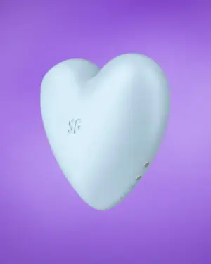 Satisfyer Cutie Heart - Akkus, léghullámos csikló vibrátor (kék)