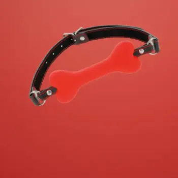 Fetish Addict - Csont alakú szájpecek (piros)