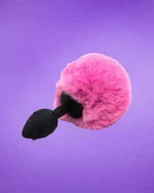 Afterdark - Análdugó nyuszifarokkal (fekete-pink) S