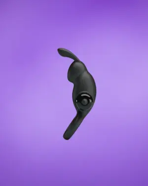 Pretty Love Vibrant Ring1 - Nyuszis vibrációs gyűrű (fekete)