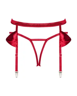 Obsessive Rubinesa - Harisnyatartó pántos bugyival L/XL - Image 4