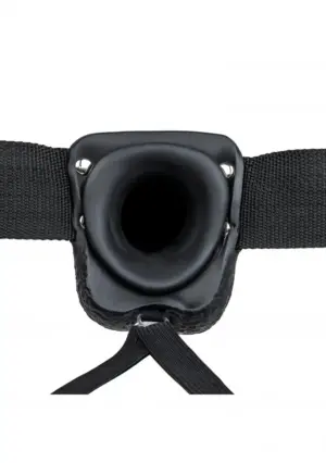 Realrock 9" - Felcsatolható dildó herékkel (fekete) - 23cm - Image 3