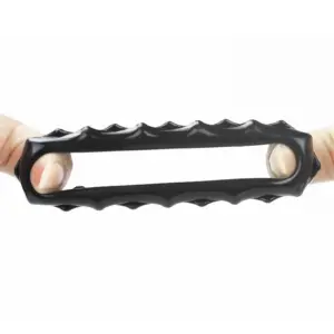 Lovetoy - Power Plus Cockring 1 - Bordázott péniszgyűrű (fekete) - Image 2