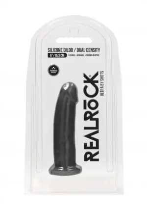 Realrock Silicone 6'' - Letapasztható dildó (fekete) - 15,3cm - Image 4