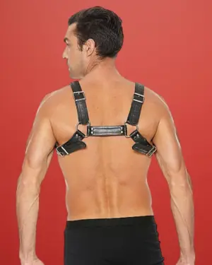 Ouch Buckle Bulldog Harness - Férfi hám (fekete) S/M