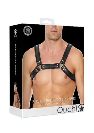 Ouch Buckle Bulldog Harness - Férfi hám (fekete) S/M - Image 3