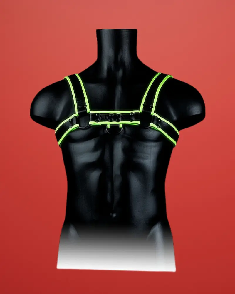 Ouch Chest Bulldog Harness - Sötétben világító hám