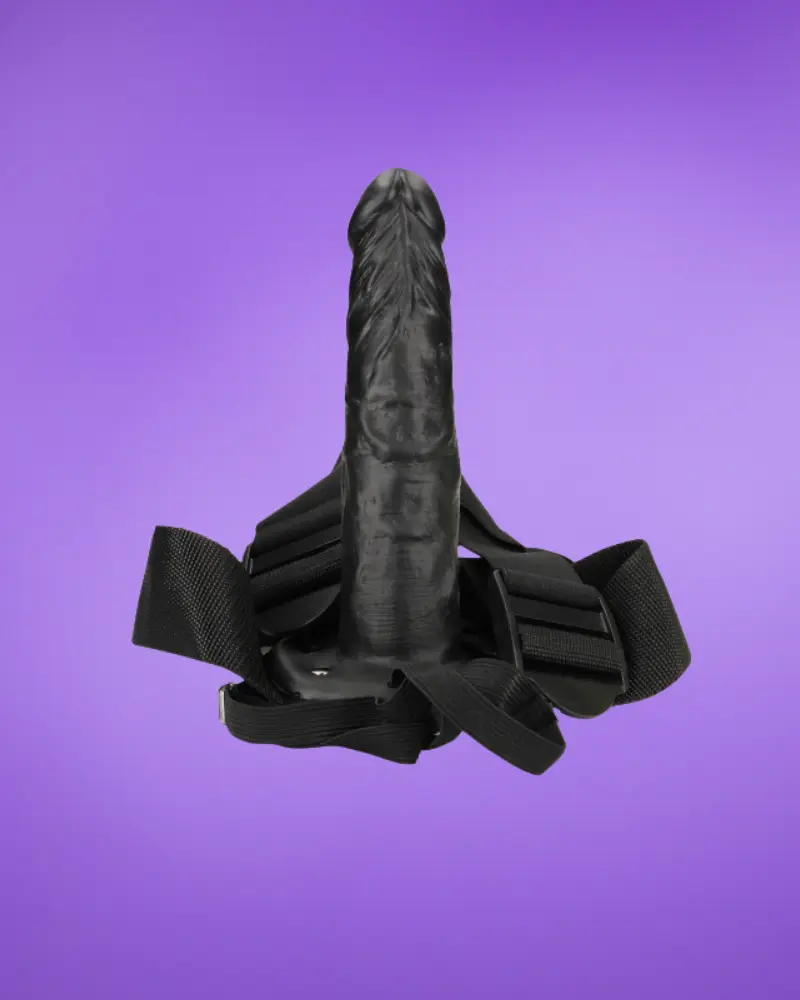 Realrock 8" - Felcsatolható dildó (fekete) - 20,5cm