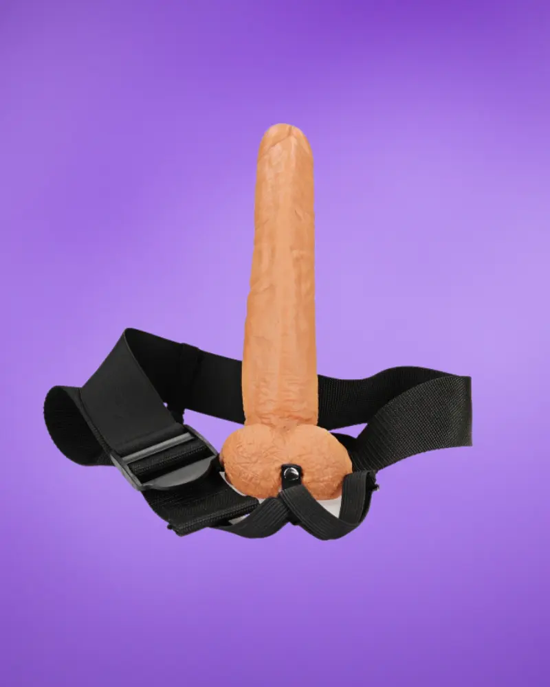 Realrock 9" - Felcsatolható dildó (barna) - 23cm