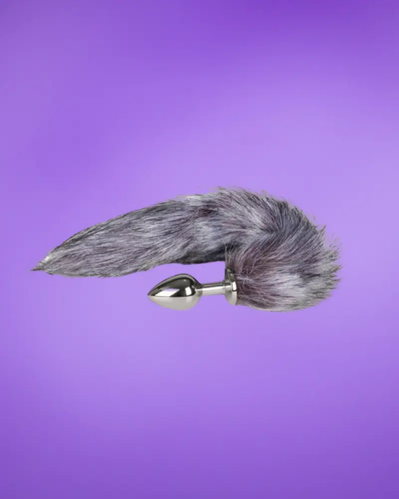 ET153SIL-1671186267060.webp Easytoys Fox NO.6 - Fém anál dildó rókafarokkal (ezüst-ezüst) - Image 1