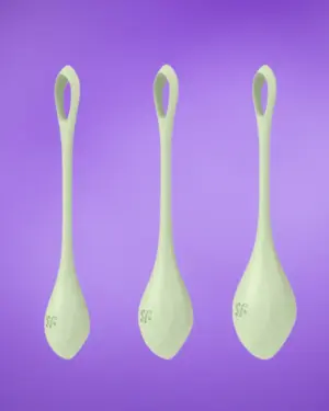 Satisfyer Yoni Power 2 - Gésagolyó szett - zöld (3 részes)
