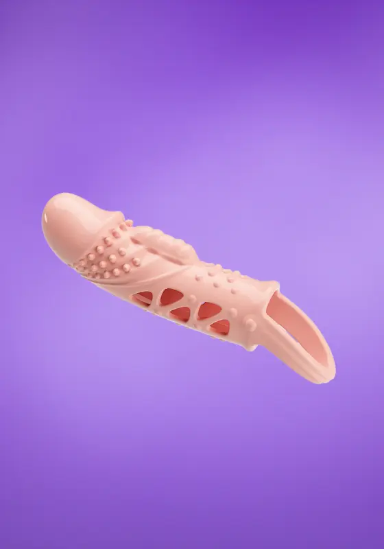 Pretty Love Cecelia - Vibrációs péniszköpeny (natúr)