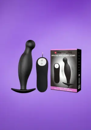 Pretty Love - Rezgős, távirányítós análtágító (fekete)