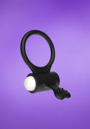 Lovetoy - Péniszgyűrű rezgős csiklóigaztóval (fekete)