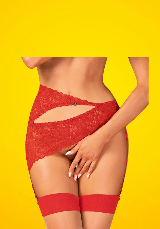 Obsessive Atenica - Harisnyakötő (piros)