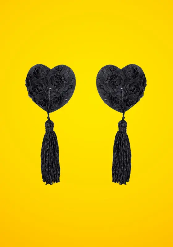 Nevtelen-terv-1676377438359.webp Fetish Addict - Rózsás mellbimbódísz (fekete) - Image 1