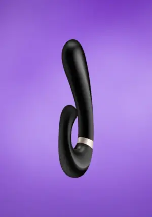 Satisfyer Heat Wave - Okos, melegítő, karos vibrátor (fekete)