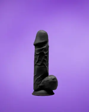 Silexd - Élethű műpénisz (fekete) - 20,5cm